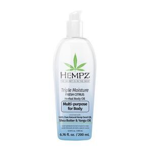HEMPZ Triple Moisture Fresh Citrus Herbal Hydrating Multi-Purpose Body Oil for